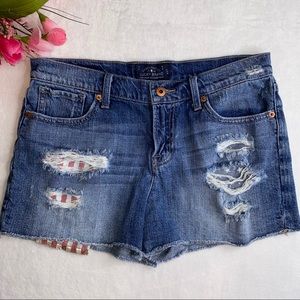 Lucky Brand July 4th Stars & Stripes jeans shorts